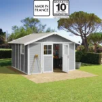 abri-jardin-pvc-11-2m2-deco-gris-clair-blanc-grosfillex