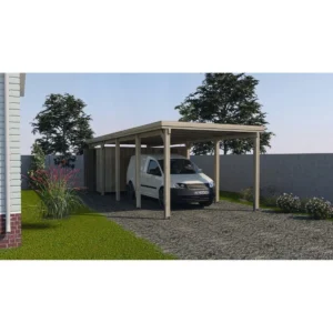 carport-weka-bois-617-t3-sans-toit-impregne-autoclave