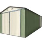 garage-double-portes-vert-pale-creme-18m2-kit-ancrage-x-metal