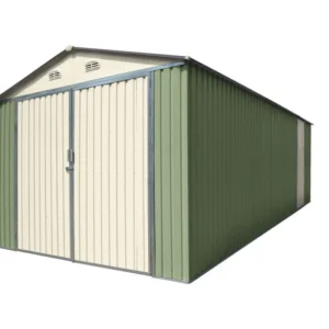 garage-double-portes-vert-pale-creme-18m2-kit-ancrage-x-metal
