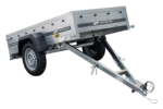 Remorque Garden Trailer 200 Kipp avec roue jockey et bâche plate bleue – Image 5