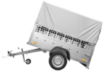 Remorque simple essieu 200×106 avec bâche haute, arceau, rehausses de ridelles et roue jockey – Garden Trailer 200 KIPP