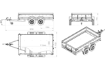 Remorque voiture 2 essieux EXPERT 2615/2 – 264x150 cm – Image 2
